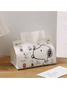 1pc Cute Snoopy Tissue Box, Home Living Room Bedroom Paper Box, Multi-Functional Storage Napkin Holder, Stationery Supplies, Valentine's Day Gift, Halloween Gift (Random Style) - Multicolor - View 6
