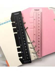 5pcs A5 6-Hole Notebook Loose-Leaf Rulers, 2 Styles: Semi-Transparent Frosted And Black, Can Be Used As Bookmarks, Index Tabs, Rulers, Dividers, Loose-Leaf Rulers, Page Marker Clip-On Bookmark Rulers, A5 6-Hole Notebook Rulers For Loose-Leaf Binders, Back To School - A5 Binder Ruler - View 10