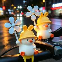 Dekorasi Sepeda Bebek Kincir Angin Lucu, Ornamen Sepeda Listrik Bebek Kuning yang Menggemaskan, Aksesori Bersepeda, Liontin Kereta Bayi - MultiWarna - View 4