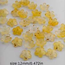 205 buah manik-manik 3D Bunga Persik 12mm, 12 warna campuran, manik-manik lubang besar untuk pembuatan perhiasan DIY. - Manik-manik Bunga Persik - View 4