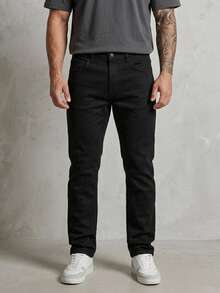 World JSM Silver Men Jeans - Black and White - View 2