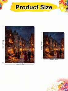 Halloween Street DIY Digital Oil Painting, Canvas Art For Beginners, Paint By Numbers Kit For Adults, Home Wall Decor, Halloween Gifts. - Sets - View 8