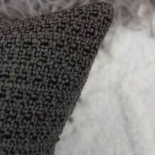 1PC TEXTURED BOUCLE CUSHION COVER - Dark Grey - View 4