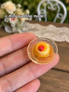 Miniature Peach Cake Model Afternoon Tea Decor, Includes Mini Dessert Fruit Plate, Tableware, Candle Holder And Other Dollhouse Restaurant Scene Decoration Accessories - one-size - View 6