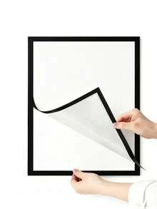 4/2/1pc A4 Magnetic Self-Adhesive Photo Frame, Decorative Portable Wall-Mounted Plastic Picture Frame, Document Display Frame, Suitable For Photos, Minimalist Style, No Screws Needed, Folder Compatible, Suitable For Ramadan, Bedroom, Wedding, Home Decor, Room Arrangement Supplies - Multicolor - View 4
