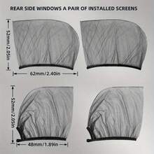 Car Breathable Window Mesh, Ultra-Thin Large Mesh Car Sunshade (Thin/Transparent, Mainly For Mosquito Protection, Fabric Not Dense), Car Side Window Mosquito Protection Sunshade Cover, Camping Travel Car Interior Sun Protection Accessory, Mosquito Protection, Heat Insulation, UV Reflection Sunshade Film, Suitable For Sedans And SUVs. - Random Styles - View 8