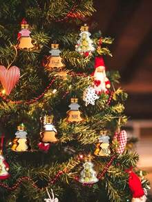 10/1pc Refillable Christmas Tree Shaped Hanging Ornament, 50ml Clear Plastic Ball Bottle, DIY Fillable Color, Suitable For Christmas Tree, Holiday Party Decoration - Multicolor - View 6