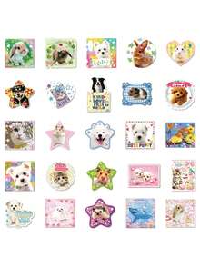 50PCS,Cute Animals Mobile Phone Stickers,PVC Material,Creative And Aesthetic Design Sticker,Suitable For Mobile Phone Cases, Tablets, Laptops, Suitcases, Cars, Notebooks, Helmet, Guitar, Skateboard, Storage Box,Computer,Earphone Case - Multicolor - View 2