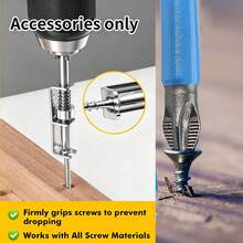UNISURE 1 Set 150mm Anti-Drop Spring Positioning Screwdriver Set, S2 Steel Cross Anti-Slip PH2 Magnetic Bit, Minimalist Blue Cylindrical Spring Design, Screw Fixing Positioning Tool, Suitable For Home Repair And Father's Day Gift - Spring-loaded Screwdriver + Head - View 4