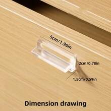 4/8pcs Silicone Door Handles - Soft Touch Pulls, Suitable For Cabinets, Drawers And Furniture - Clear - View 12
