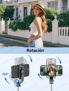 AXNEN Smartphone Selfie Stick Tripod - Extendable Travel Tripod With Stable Handle And 360° Panoramic Shooting, Wireless Remote Control And Detachable Phone Holder, Suitable For Camera/Smartphone/Android Pro MAX, Perfect For Travel, Vlog, Video And Photo - Multicolor - View 9