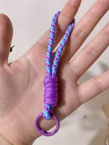 10/20Pcs Random-Colorful Nylon Rope DIY Handmade Weaving Set,Material For Woven Keychains And Backpack Ornaments,Great Choice For Valentine's Day Gift - Striped Nylon Rope With Buckle - View 3