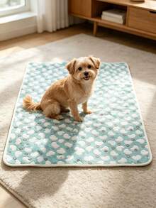 Soft And Cute Pet Blanket, Cute Heart Printed Plush Mattress, Reusable Dog And Cat Warm Sleeping Pad That Can Be Washed And Reused - M[60*40cm] - View 5