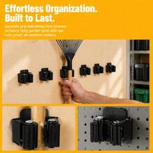 6/12pcs Wall-Mounted Broom & Mop Holder, Heavy Duty Garden Tool Organizer, Suitable For Rake And Shovel Handles, Stainless Steel Mop Hooks, Screw-Fixed, Brush Organizer Clip, Suitable For Garden And Garage - View 7