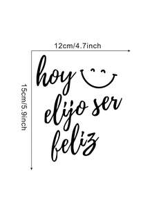Positive Affirmation Mirror Wall Sticker: "Today, I Choose Happiness" Smile Decal - A - View 3