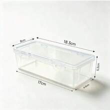 Large Transparent PP Storage Box With Lid, Lightweight Unprocessed Surface, Suitable For Office And School Supplies, Pens, Pencils, Markers, Crafts, Desktop Organization, Cosmetics, Jewelry, Minimalist Portable Design, Suitable For Girls, Random Color (Box Only, Pencils Not Included) - Multicolor - View 8