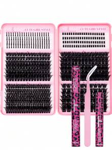 SEXYSHEEP 2502PCS Lash Cluters Kit, Lash Book, D Curl Lash Clusters, 60D 80D 100D, Lashes Wispy, DIY Lash Clusters Kit With Lash Bond And Seal, Remove, Brush , Tweezers, For Self At Home DIY Lash Extension Kit, Lash Lift, Fake Lashes, Lash Cluters Kit - Multicolor - View 9