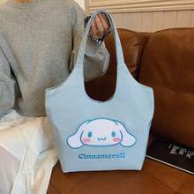 1Pc Sanrio Official Large Capacity Tote Bag, Soft Casual Shoulder Bag With Cute Print, Lightweight Travel Storage Organizer For Daily Use, Portable Handbag For Women Girls - View 9