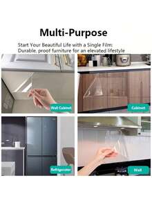 Transparent Kitchen Sink Waterproof Oil-Proof Protective Film, Cuttable Glossy Countertop Wall Splash Guard Film, Suitable For Sink Surround And Smooth Surfaces - Transparent - View 3