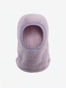 New Autumn And Winter Children's Pullover Hat, Versatile, Solid Color With Fleece Insulation, Cold Proof Hat, Scarf One-Piece Hat - Multicolor - View 10
