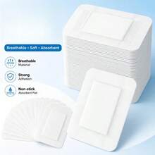 48/35pcs Self-Adhesive Dressings - Equipped With Breathable Gauze Pads,Bandage Fixation Patch,Soft & Skin-Friendly,Highly Absorbent, For Protection Everyday And Outdoor Use - Multicolor - View 3