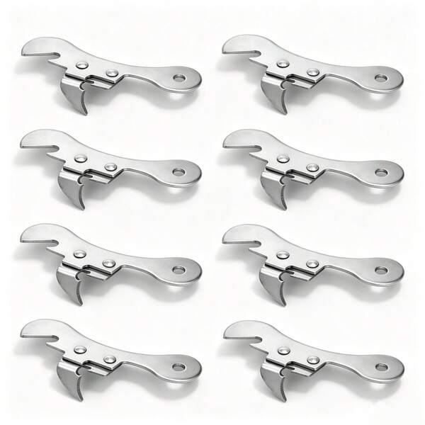 8/1/2pcs Multi-Function Stainless Steel Can Opener, Manual Can Opener For Home Use, Portable Simple Tin Can Opener Tool, Beer Bottle Opener, Kitchen Gadget, Outdoor Camping Picnic Portable Can Opener, Durable And Rust-Resistant, Lightweight And Easy To Operate, With Hanging Hole For Convenient Storage, Suitable For Home, Travel, And Market Stalls, Practical Gift For Housewarming, Christmas, Valentine's Day, Halloween, Back To School