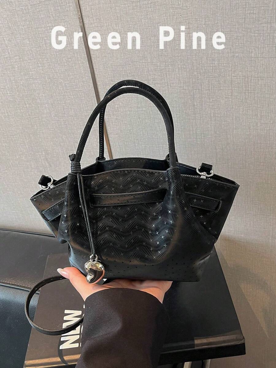 韓系INS風格手提包，時尚新款極簡小眾托特包，大容量休閒百搭單肩斜挎包