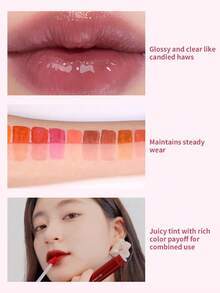 Rom&Nd Juicy Lasting Tint 25# Glow Grape 5.5g 1入，保濕透亮果汁感唇釉，適合日常韓系氛圍妝容 - 新果汁唇釉 25# 蜜光葡萄 - 查看 3