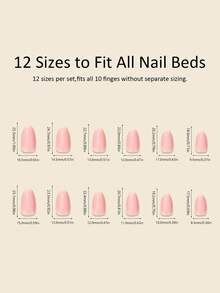 24pcs Y2K French Edge Press-On Fake Nails, Medium Almond Shape, Acrylic Star Rhinestone Design, Fashion Glossy Full Coverage Wearable Nails For Women And Girls, Party And Daily Wear - Multicolor - View 5