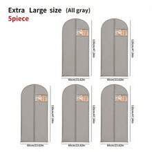 1/2pcs Wedding Garment Dust Cover, With Handle, Clothes Dust-Proof Moisture-Proof Bag, Wardrobe Hanging Suit Dress Garment Bag, For Long Garment Storage, Thick PEVA Material - Black+White 2PC - View 24