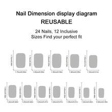 Press-On Fake Nails, Full-Coverage Reusable Press-On Nail Set With Adhesive Tabs And Nail File, (Red, 24 Pieces) Nail Art Supplies Suitable For All Occasions - Burgundy - View 5