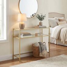 Zweistöckiger Konsolentisch | Eingangstisch | Sofa‑Tisch | Flurtisch - Gold - Übersicht 4