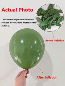 60pcs 5-Inch Sage Green Latex Balloons, 5/10/12/18-Inch Sage Green Latex Balloons For Birthday Wedding Graduation Anniversary Party Decor, - Sage Green - View 7