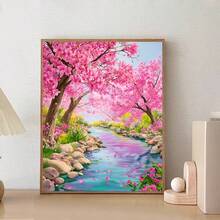 1PC DIY 5D Diamond Painting Kit Landscape Pattern - Round Full Diamond Art Mosaic Craft, Home Wall Decor, Unframed - No Frame - View 3
