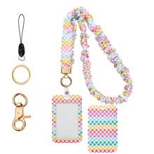 Badges Lanyard For ID Badges Stretchy ,Teacher Lanyard For Keys, Cute Neck Lanyard For Women,Men, All People - Checkered - View 9