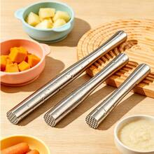 Baby Food Masher, Home Use Pumpkin Sweet Potato Puree Maker, Ice Crusher, Meat Tenderizer, Juice Pressing Tool - Silver - View 5
