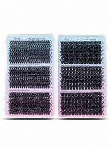 6-Piece 1-Set D Curl Cluster False Eyelashes Kit, Includes Glue (Bonding & Sealing), Remover, Tweezers, Mixed Styles, Suitable For Beginners DIY Home Use, Applicable For Wedding/Daily/Travel/Gift, Single Cluster False Eyelashes - Baby Blue - View 18