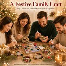 Christmas Decoration DIY Pearl Art Kit For Adults, Hanging Diamond Painting Christmas Ornament Set With Pearls, Irregular Gemstones And Jute Rope, Christmas Handmade Decor - Christmas Set - View 2