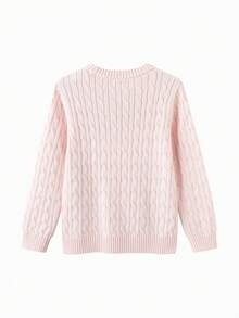 Balabala Tween Girl Knit Sweater Soft Warm Winter Top For Boys & Girls - Red Hue - View 5