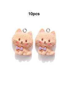 10/20/100pcs Resin Jewelry Accessories Cat Holding Fish Kitten Pendant DIY Handmade Bracelet Keychain Necklace Charm - Kitten - View 20