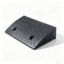 2Pcs PE Threshold Ramp, Lightweight Portable Non‑Slip Curbside Ramp, Durable Driveway & Shed Access Ramp For Mobility Scooters, Cars, Bikes And Heavy Equipment, Ideal For UK Home & Garden Use - 50*27*11 Black, 2 Pieces With Gloves - View 11