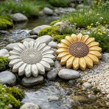 Reusable Sunflower Stepping Stone Mold, 15.7 Inch Concrete Stepping Stone Mold, Easy Release, DIY Garden Path Paving Stone, Suitable For Patio, Lawn Yard, Garden Walkway Decoration - Mold - View 8