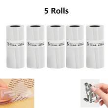 1/3/5/10 Rolls Of Transparent Self-Adhesive Thermal Printing Paper - 57Mm X 25Mm Mini Portable Printer Compatible, Instant Thermal Labels, Supports Pocket Printers' Black And White Printing - View 14