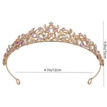 1pc Fashionable & Elegant Artificial Rhinestone Tiara - Sparkling Ball Crown, Graceful Dance Hair Accessory, Suitable For Prom, Graduation Ball, Party And Holiday Events - Silver - View 6