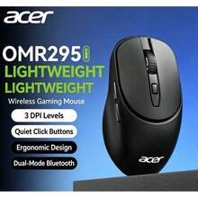 Acer Wireless 2.4G Bluetooth Dual-Mode Mouse, Quiet, Portable, Compact, Business Office, Desktop PC, Apple Laptop Universal Mouse, USB Interface, Black - Wireless Bluetooth Dual-Mode - View 9