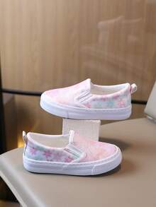 Mädchen Glitzer Slip-On Sneaker, Regenbogen Farbverlauf Pailletten Oberteil, leichte rutschfeste flache Sohle Freizeitschuhe für Kleinkinder - Pink - Übersicht 5