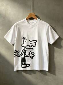 Same Style For Men And Women T Shirt - Short-Sleeve Cartoon Character Pattern Style,Soft And Lightweight,NFT Aesthetic Style Clothing NFT Aesthetic O - 白色 - 查看 1