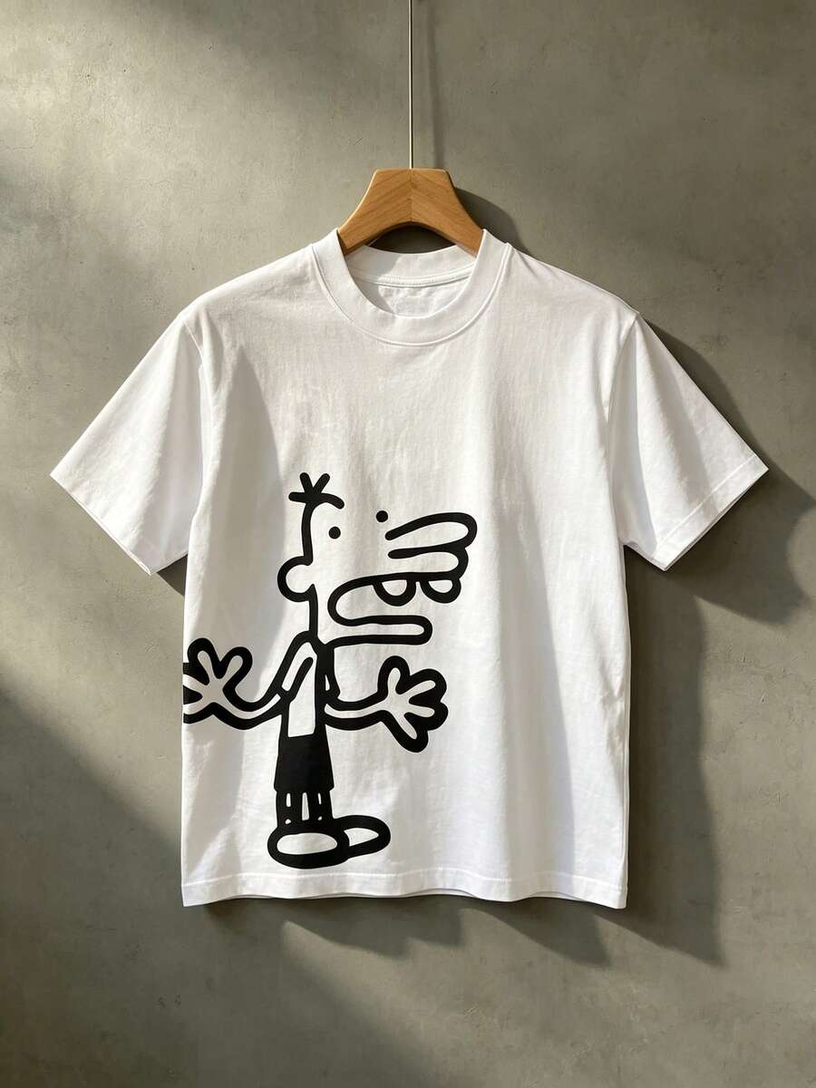 Same Style For Men And Women T Shirt - Short-Sleeve Cartoon Character Pattern Style,Soft And Lightweight,NFT Aesthetic Style Clothing NFT Aesthetic O - 白色 - 查看 1