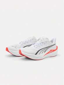 Sepatu Lari Pria Deviate NITRO 4 Puma Putih-Merah Model Low-Top 31212326 - Red and White - View 3