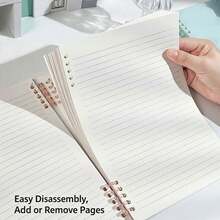 A5 Spiral Notebook, Detachable Loose-Leaf Notebook, 60 Sheets/120 Pages, Multiple Colors Available, Suitable For Journaling, Sketching And Writing, Perfect For School, College, Work And Office Use - Multicolor - View 5